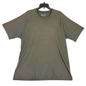 Under Armour HeatGear Loose Fit Performance Tee Mens XXL Olive Activewear Gym